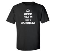TFRwtf33R Keep Calm Im A Barista T-Shirt Black L