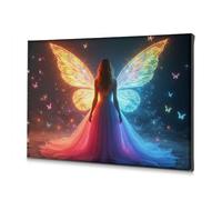 TFSW Decoración de pared para el hogar, alas de mariposa encantadas: una fantasía mágica, lienzo decorativo para comedor, decoración del hogar (40 x 60 cm)