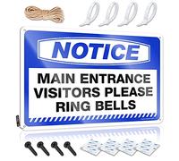 TFSW Letreros de bar para decoración del hogar, aviso, entrada principal, visitantes, por favor, campanas, letrero divertido para decoración de cocina, letreros divertidos para decoración del hogar