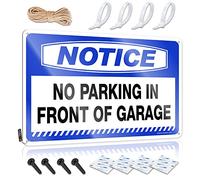TFSW Letreros de Mancave y decoración con texto en inglés "Notice No Parking In Front Of Garage", accesorios geniales para habitación para adolescentes, niños y hombres, decoración de cabina (20 x 30