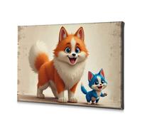 TFSW The Chosen - Lienzo decorativo con diseño de gato y gatito de dibujos animados (30 x 40 cm)