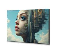 TFSW Wall Decorations Urban Dreams: A Woman'S Vision Of The Future - Lienzo decorativo para decoración de pared de Pascua (40 x 60 cm)