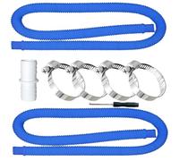 TFSZE Manguera de Filtro de Piscina,Tubo 32mm,2pcs Tubo Piscina 150CM,con 4 Abrazaderas Metal und 1 conectores,Universal,Apto para todo tipo de bombas,Bomba para Piscinas Elevadas