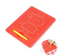 TFSZE Tablero De Dibujo Magnético, Tableros De Dibujo Magnéticos Para Niños, Con Bolígrafo Pizarra De Bola De Acero Magnética, Fácil De Limpiar, Partir De 3 Años Para Regalos Educativos-Rojo