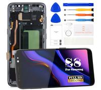 TFT - Pantalla LCD de repuesto para Samsung Galaxy S8 G950 SM-G950W SM-G950S digitalizador con marco (negro, sin huellas dactilares)