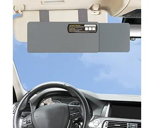 TFY Extensor de Visera Solar para Coche, Parabrisas y Ventana Lateral, Protege del deslumbramiento del Sol y los Rayos UV, Ajuste Universal para la mayoría de los Coches, 1 Pieza (Gris)
