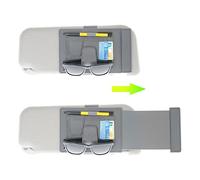 TFY Extensor y Organizador de Visera Solar Universal antirreflejos, Soporte de Almacenamiento para Gafas de Sol, bolígrafos y Tarjetas, Accesorios Interiores de automóviles con múltiples Bolsillos, 1