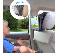 TFY Soporte Reposacabezas Universal con ángulo - Abrazadera de Sujeción Ajustable para DVD Portátil con Pantalla Giratoria