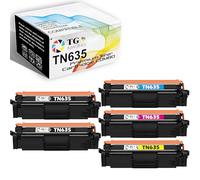 TG Imaging Cartucho de tóner compatible TN635XL TN635 de repuesto para Brother TN 635 TN-635XL para impresoras HL-L8430CDW L8430CDWT L8570CDW MFC-L8730CDW L8930CDW L8970CDW MFC-EX575 (paquete de 5