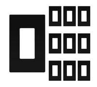 TG Placa decorativa de pared sin tornillos, cubierta de tomacorriente segura para niños, tamaño mediano, 1 banda, 4.9 pulgadas de alto x 3.1 pulgadas de largo, policarbonato termoplástico irrompible