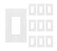 TG Placa decorativa de pared sin tornillos, cubierta de tomacorriente segura para niños, tamaño mediano, 1 banda, 4.9 pulgadas de alto x 3.1 pulgadas de largo, policarbonato termoplástico irrompible