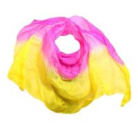 TGDGFKIAS bufandas de bailarines de vientre de seda, Velo de seda for danza del vientre, bufanda, chal, accesorio for actuaciones escénicas, multicolor, varios tamaños(Rose Yellow,90x200cm)
