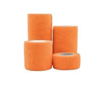 TGDGFKIAS Cinta Adhesiva para Vendajes, Anchura elástica autoadhesiva de la Cinta los 4,8m 2.5-15cm del Vendaje multicolora for el Hombro Tobillo Rodilla(Oranje,15cmx4.8m)