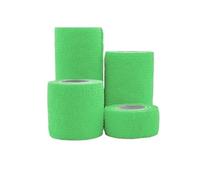 TGDGFKIAS Cinta Adhesiva para Vendajes, tamaños múltiples Multicolores del Vendaje Autoadhesivo de los 4.8m for la Ayuda Hombro Tobillo Rodilla(Green,10cmx4.8m)