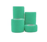 TGDGFKIAS Cinta Adhesiva para Vendajes, tamaños múltiples Multicolores del Vendaje Autoadhesivo de los 4.8m for la Ayuda Hombro Tobillo Rodilla(Cyan,10cmx4.8m)