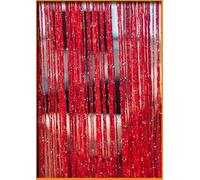 TGDGFKIAS Cortinas, Cortina de Hilo con Cuentas Multicolor en Varios tamaños(Rosso)