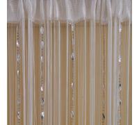 TGDGFKIAS Cortinas, Cortina de Hilo con Cuentas y Flecos for Puerta y Ventana, Divisor de ambientes, Multicolor, 2 x 3 cm(White)