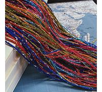 TGDGFKIAS Cortinas, Cortina de Hilo con Purpurina y Flecos for Puerta y Ventana, Multicolor, 100 x 200 cm, 1 Unidad(Multicolor)