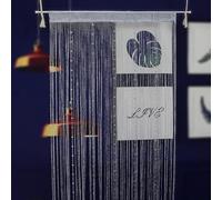 TGDGFKIAS Cortinas, Cortina divisoria for Puerta con borlas de Hilo de Cuentas de Cristal, 1 x 2 m, Multicolor(Grijs)