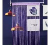 TGDGFKIAS Cortinas, Cortina divisoria for Puerta con borlas de Hilo de Cuentas de Cristal, 1 x 2 m, Multicolor(Purple)