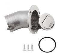 TGDGFKIAS Cubierta de Combustible Diesel de Acero Inoxidable Tapa de llenado Cubierta Barco, 2 Pulgadas, for Combustible, diésel, Agua, Gas, 316 SS, pestaña abatible con Cuello en ángulo(51mm Water)