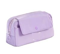 TGDGFKIAS Estuche para lápices de gran capacidad, Estuche de lápices Simplicity de 2 piezas for estudiantes, bolsa for bolígrafos de color sólido for escuelas(Purple)