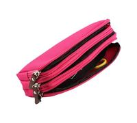 TGDGFKIAS Estuche para lápices de gran capacidad, Estuche for lápices de gran capacidad de 2 piezas, color sólido, bolsa de almacenamiento de papelería sencilla for escuelas.(Rose Red)