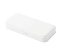 TGDGFKIAS Estuche para lápices de gran capacidad, Estuche multifuncional de 2 lápices de plástico esmerilado for la escuela.(White)