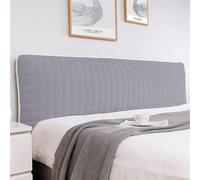 TGDGFKIAS Fundas para cabeceros, Funda Protectora de cabecera Terciopelo con Bolsillos Laterales, Multicolor, Varios tamaños, Paquete 1(Light Gray,190cm)