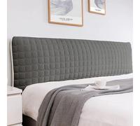 TGDGFKIAS Fundas para cabeceros, Funda Protectora de cabecera Terciopelo con Bolsillos Laterales, Multicolor, Varios tamaños, Paquete 1(Dark Gray,190cm)