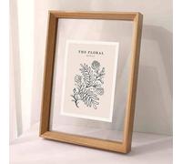 TGDGFKIAS Marco para fotos familiares, Marco de fotos transparente flotante de doble cara for flores secas, multicolor, varios tamaños(Original Wood Color,A4 [inner diameter 21 * 29.7cm])