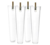 TGDGFKIAS Patas de acrílico para Muebles, Patas acrílicas for Muebles, Paquete de 4 con Pernos M10, Varios tamaños(15cm(5.9in) M10)