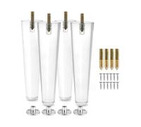 TGDGFKIAS Patas de acrílico para Muebles, Pies y Patas for Muebles de acrílico con Tornillos, Paquete 4 Transparentes, 5X(10-40) cm(5 * 15cm)