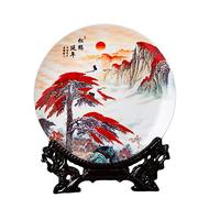 TGDGFKIAS Placa decorativa cerámica platos colgantes, Plato de porcelana de cerámica de 26 cm, pieza de baratija, regalo de graduación, decoración del hogar, sala de estar, antiguo