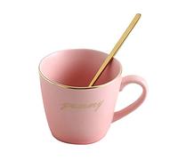 TGDGFKIAS Tazas de café grandes de cerámica, Juego de taza y platillo for té café con cuchara en caja regalo multicolor(Dark Gray)