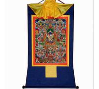 TGDGFKIAS Thangka para Colgar en la Pared, Thangka Brocado Tapiz de Pared 42 Deidades Silenciosas Bardo Thodol Multicolor Varios Tamaños(BLU,Large(85cm*63cm))