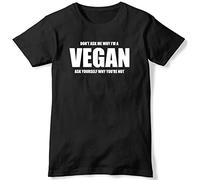 TGFKLP Don't Ask Me Why I'm A Vegan Mens Funny T-Tshirts Camisetas y Tops Black(Small)