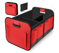 TgGreat Organizador De Maletero Para Ford S-MAX, Organizador Maletero Coche Bolsa Maletero Coche Organizador Coche Bolsa Plegable Con Bolsillos Laterales,B-Black+Red