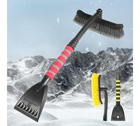 TgGreat Rascador Y Cepillo De Nieve Coche 2 En 1 para Cupra Born, Rasqueta Parabrisas Desmontable con Mango De Espuma Antideslizante Sin Rayar Herramienta Invierno,B-Pink