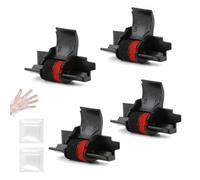 TGHongKy 4X IR-40T Rodillo de Tinta para IR-40T Impresora de Rodillo de Tinta para Caja registradora, calculadora Negro/Rojo IR-40T Rodillos de Tinta ABS Pom con 2X Guantes
