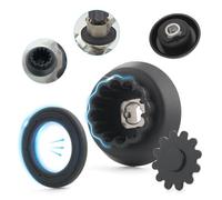 TGHongKy Acoplamiento De Engranaje con Flores para Silvercrest Monsieur Cuisine Plus SKMK 1200A1/B2 Engranaje, Base Cuchillas, Embrague Pieza 12 Dientes con Junta De Sellado De La Cuchilla