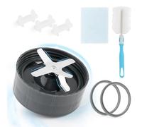 TGHongKy Base Blade para NutriBullet 600W/900W Base de Licuadora para NutriBullet 600W Cuchilla Extractora Base Blade Blender con 3 Almohadillas Amortiguadoras, 1 Cepillo de Limpieza