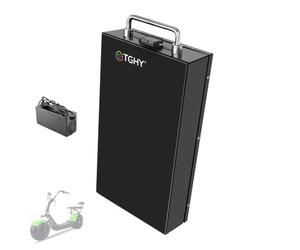 TGHY Batería para Motocicleta 48V 60V Batería para Bicicleta eléctrica con neumáticos Anchos 10Ah 15Ah 17.5Ah 20Ah 22.4Ah 25.6Ah 28Ah Paquete de baterías de Litio con Cargador,60v 17.5ah