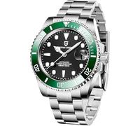 TGIS Pagani Design PD-1661 - Reloj automático de 40 mm para hombre, lente de zafiro sintético, resistente al agua, Verde y negro ostra, pulsera