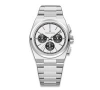 TGIS Pagani Design PD-1761 - Reloj para hombre, pulsera de acero inoxidable, resistente al agua hasta 100 m, esfera luminosa, cronógrafo, antirreflectante y revestimiento AF, blanco, Clásico