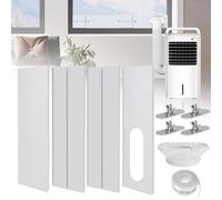 TGKYK 4 Pcs Kit Ventana Aire Acondicionado Portatil, 130mm Adaptador Ventana Aire Acondicionado con Acoplador, Adaptador Aire Acondicionado Portatil de PVC para Ventana Corrediza