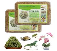 TGKYK Musgo Sphagnum para Plantas, 2 x 500 g de Musgo para Orquideas, turba orgánica Rica en nutrientes, Musgo Sphagnum para Reptiles, musgos y Decoraciones