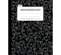TGM Composition Notebook: 110 Pages, Wide Ruled Paper, 7.5" x 9.25" , Soft Matte Cover with Stickman Pattern, Black Spine, for Home, College & Office , ADHD & Creative Students
