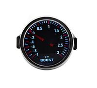 TGPGZHZFNA 3.0 Bar 2 "52mm Mecánico Turbo Boost Medidor de manómetro Auto Blanco/Azul LED Universal Medidor de Voltaje automotriz(White Led)