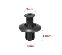 TGPGZHZFNA Remaches de plástico de 8 mm for Parachoques de Coche, Guardabarros, Remaches Negros, Clips de sujeción for Toyota, 1/5/10/30/50/100 Unidades Sujetadores y Clips para automoción(1pcs)